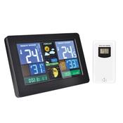 Solight TE81 Meteostanica s extra veľkým farebným LCD displejom, čierna