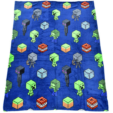 Carbotex Otroška odeja Minecraft Mob Monster, 130 x 170 cm