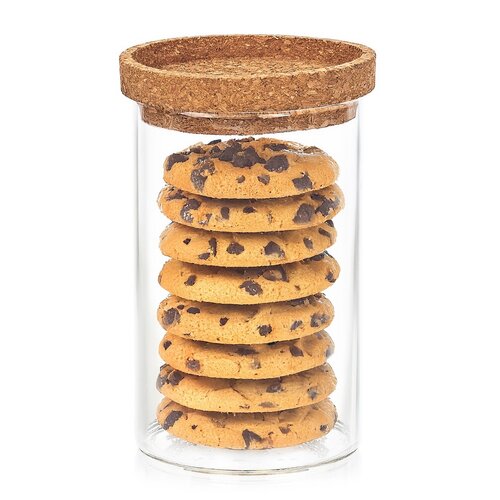 4Home Vorratsdose aus Glas mit Deckel Cork, 850 ml