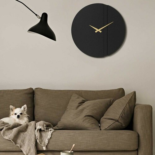 Nástěnné hodiny Block APS096, Black, 46 x 46 cm