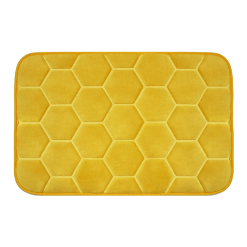 Domarex Koberček z pamäťovej peny Honeycomb, žltá, 38 x 58 cm