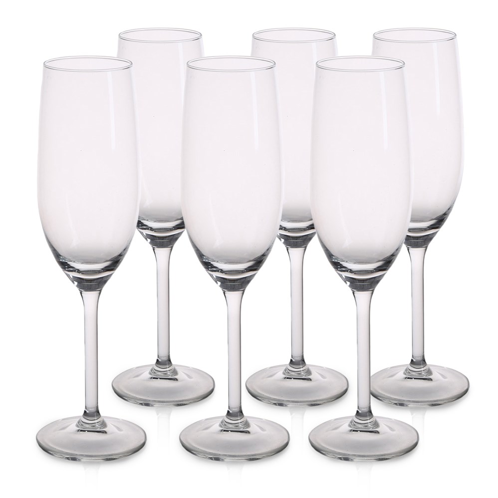 6-dielna sada pohárov na sekt Brylant, 210 ml