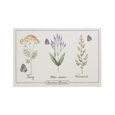 Prelagajna Summer flowers Tansy, 45 x 30 cm,komplet 4 kosov
