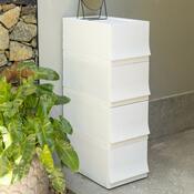 Modularni shranjevalni zaboj Wave Junior Snow brez koles 43,4 x 27,2 x 22 cm