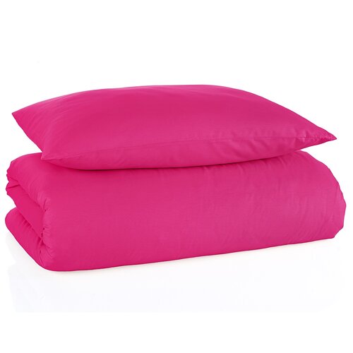 Lenjerie de pat din bumbac Culoare fuchsia , 140 x200 cm, 70 x 90 cm