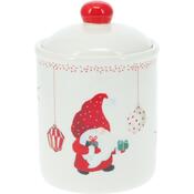 Doză din ceramică Spiriduș de Crăciun