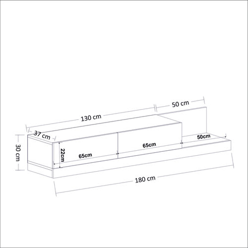 TV-Lowboard Major Anthrazit