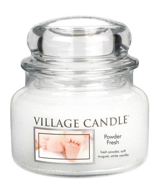 Village Candle Vonná svíčka ve skle, Pudrová svěžest - Powder fresh, 269 g