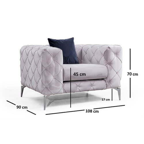 Sessel Como Light Grey