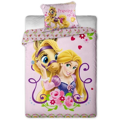 Lenjerie de pat pentru copii Prinţesă Rapunzel 2015, 140 x 200 cm, 70 x 90 cm