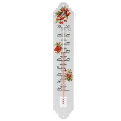Metalowy termometr Berries, 49 cm