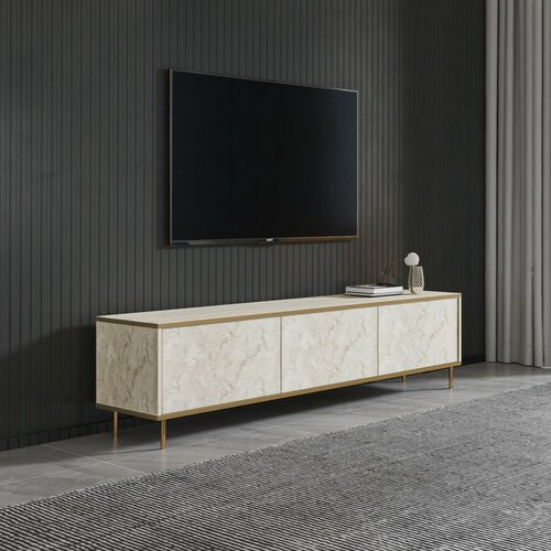 Televízny stolík Imaj Travertine and Gold