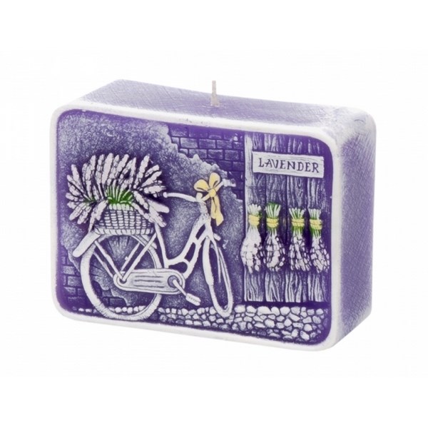 Dekoratívna sviečka Lavender Kiss, hranol