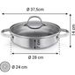 Tescoma SteelCRAFT mély serpenyő fedővel átmérő 28 cm, 2 fogantyúval