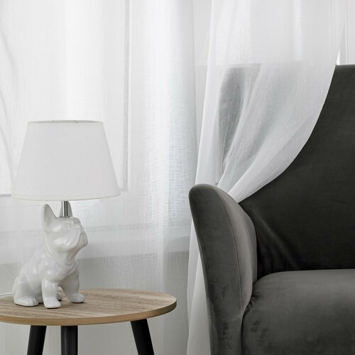 Homede Zavese Kresz Eyelets gold, bela, 140 x 275cm