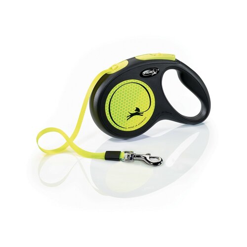 Flexi Samonavíjecí vodítko New Neon M, 5 m, 25 kg,rumena