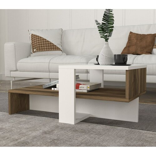 Konferenčný stolík Chain White and Walnut