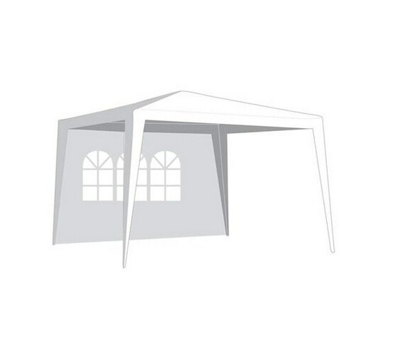 Oldalfal Kerti sátorra, ablakkal 2,95 x 1,9 m fehér