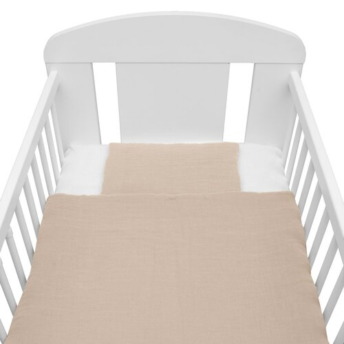 New Baby Musselin-Set mit Füllung beige, 80 x 70 c m