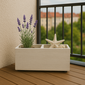MADERA CASE ECO WOOD virágtartó 57,7 cm, fehér