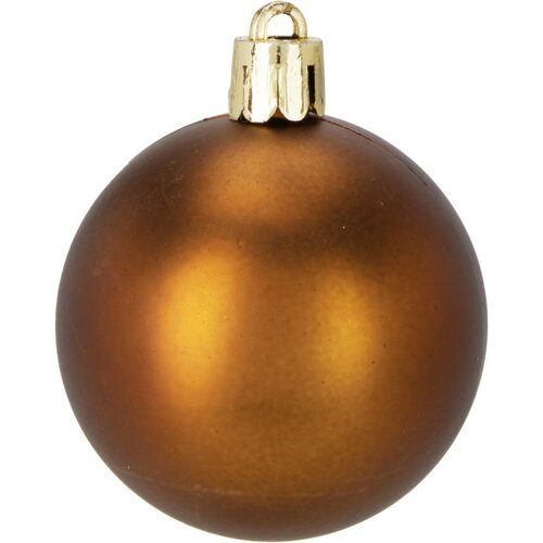 Zestaw 16 szt. ozdób świątecznych Festive Sparkles, złoto-brązowy, śr. 5 cm, plastik