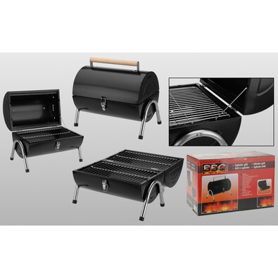Walcowy grill zamykany, czarny