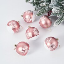 Set ornamente de Crăciun 4Home Frost, 6 buc., roz Set ornamente de Crăciun 4Home Frost, 6 buc., roz