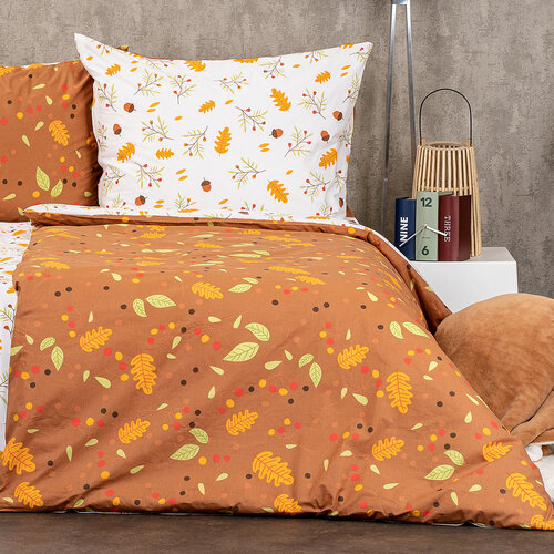 4Home Бавовняна постільна білизна Осінь, 220 x 200 см, 2 шт. 70 x 90 см