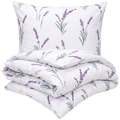 4Home Бавовняна постільна білизна Lavender, 140 x 200 см, 70 x 90 см