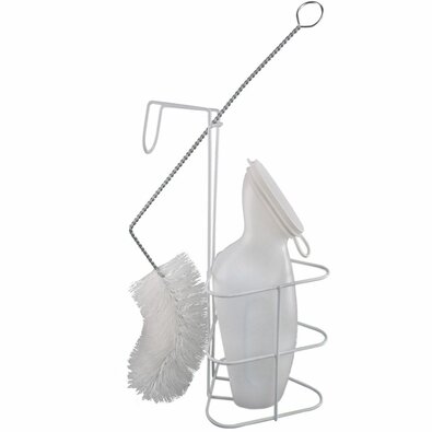 Urinbehälter mit Halter und Bürste, weiblich