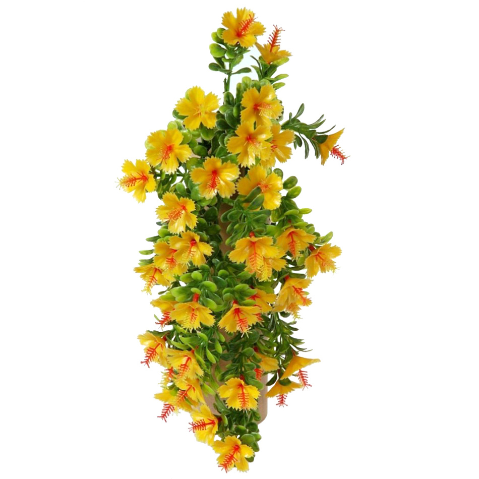 Poza Floare artificiala Hibiscus portocaliu, 40 cm