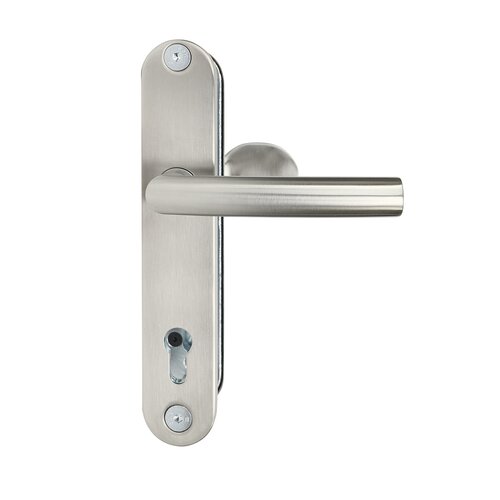 Dverové bezpečnostné kovanie s držadlom, rozteč 90 mm