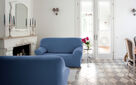 Pokrowiec multielastyczny na kanapę Cagliari niebieski, 140 - 180 cm