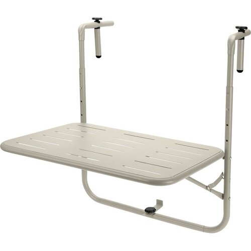 Klappbarer Balkontisch, 60 x 43 x 70 cm, beige