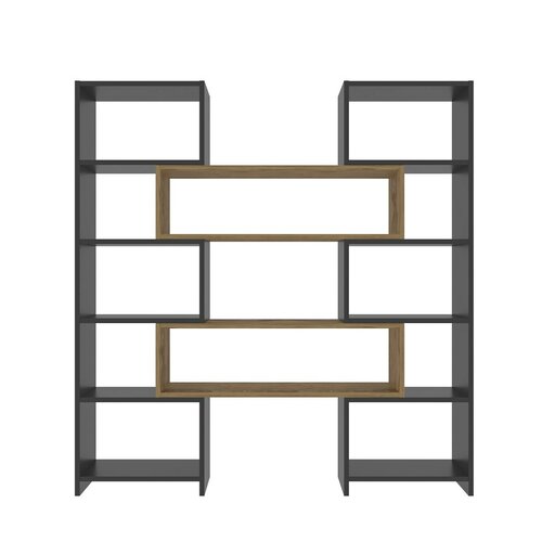 Biblioteczka Poyraz Black and Oak