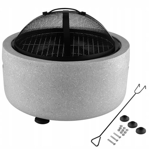 Vrtni ognjišče  s pokrovom siva , pr. 43 x 38,5 cm
