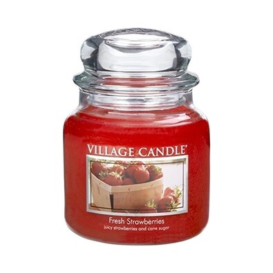 Village Candle Vonná svíčka Čerstvé jahody  - Fresh Strawberry, 645 g