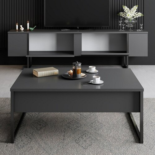 Măsuță TV Luxe Anthracite and Black