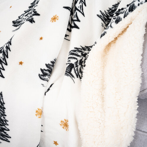 4Hom Frosted Trees gyapjú hatású pléd, 150 x 200 cm