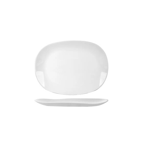 Altom Servirni krožnik iz opalnega stekla White harmony 30 x 22,5 cm