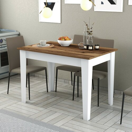Masă de sufragerie Kiev White and Walnut