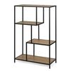 Metalowy regał LOFTY GRID Low Oak, 114 x 77 cm