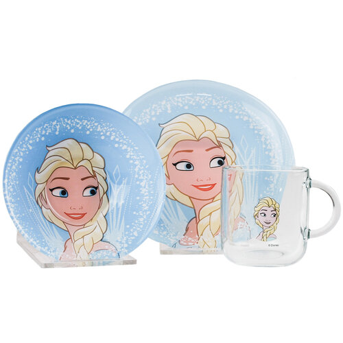 Mäser Set de masă pentru copii din 3 piese Frozen, Elsa