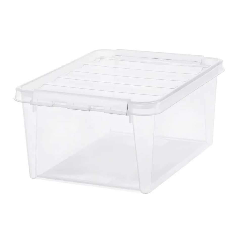 Cutie de depozitare SmartStore Classic cu cleme albe, 14 l, 14 l
