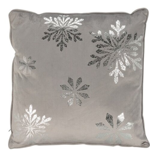 Poduszka Snowflake szary, 40 x 40 cm