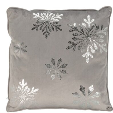 Kissen Snowflake Grau, 40 x 40 cm