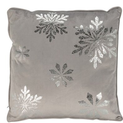 Snowflake párna szürke, 40 x 40 cm