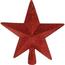 Bożonarodzeniowy szpic na choinkę gwiazda Oliveri czerwony, 19 x 5 cm