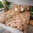 Lenjerie de pat din bumbac Dita Copaci, maro, 140 x 200 cm, 70 x 90 cm + 40 x 40 cm