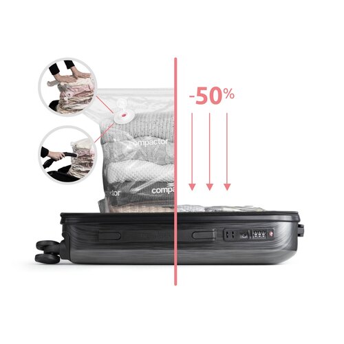 Compactor Sada cestovných kufrov Cosmos, tm. sivá, 3 ks